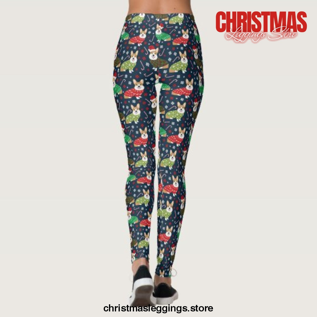 Corgi Christmas Sweaters Christmas Leggings - Christmas Leggings Store CL0501