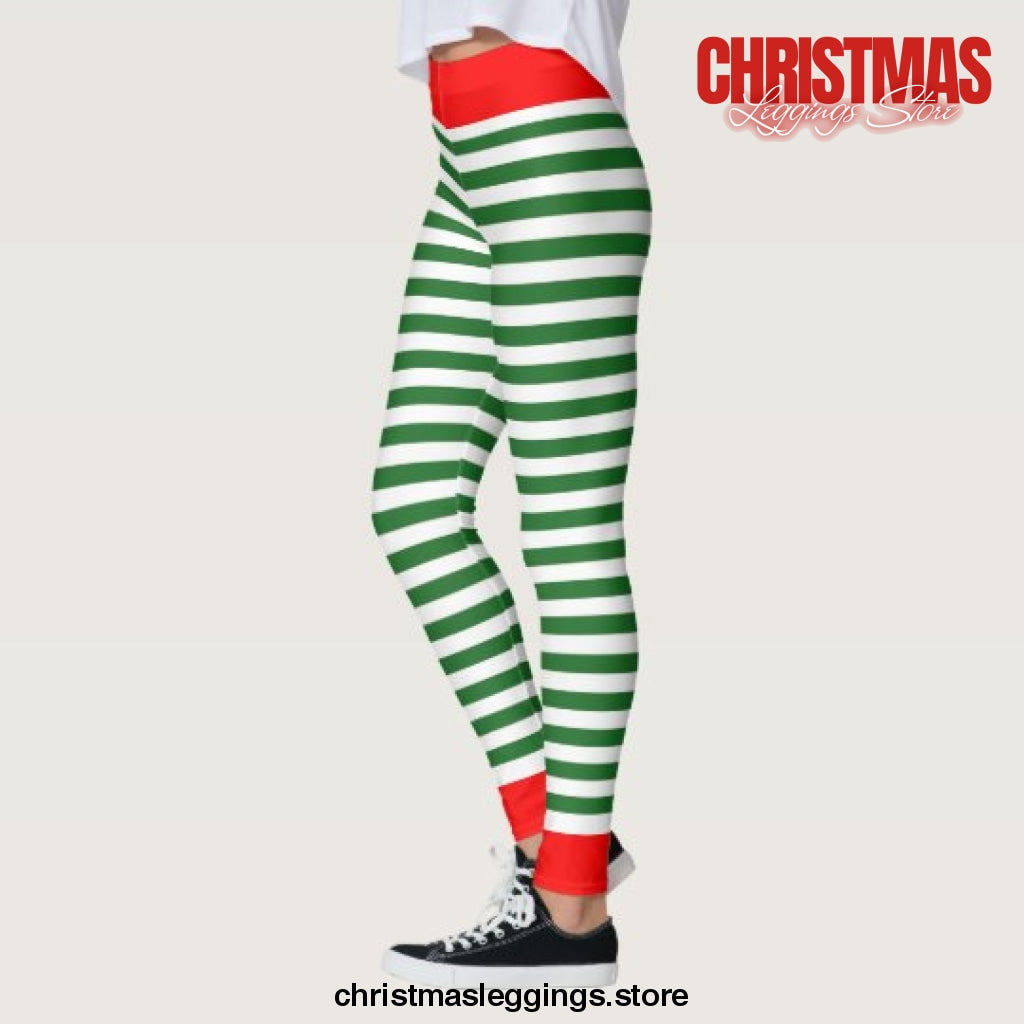 Elf Costume Pants Holiday Elf Christmas Leggings - Christmas Leggings Store CL0501