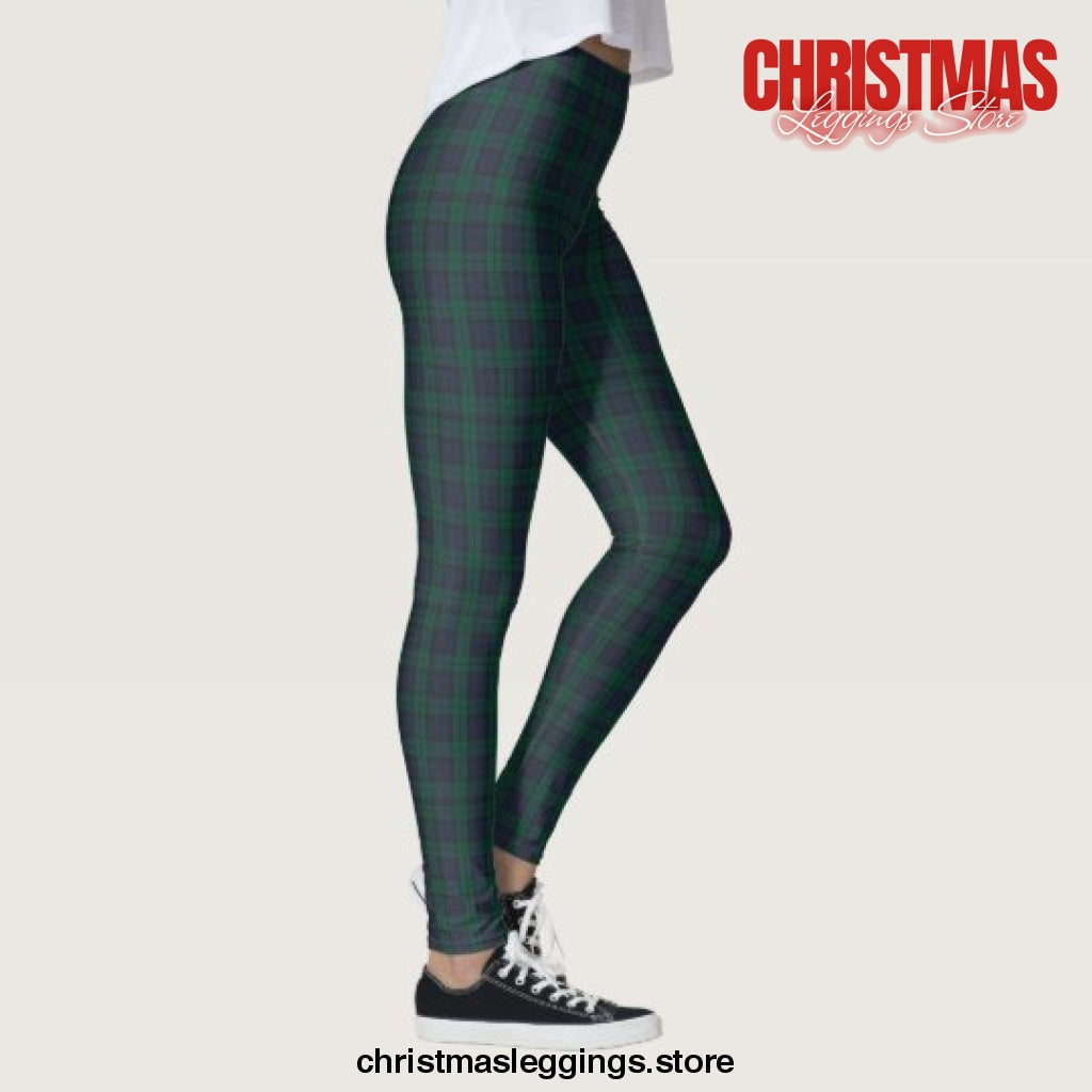 Green Plaid Tartan Yoga Christmas Holiday Running Christmas Leggings - Christmas Leggings Store CL0501