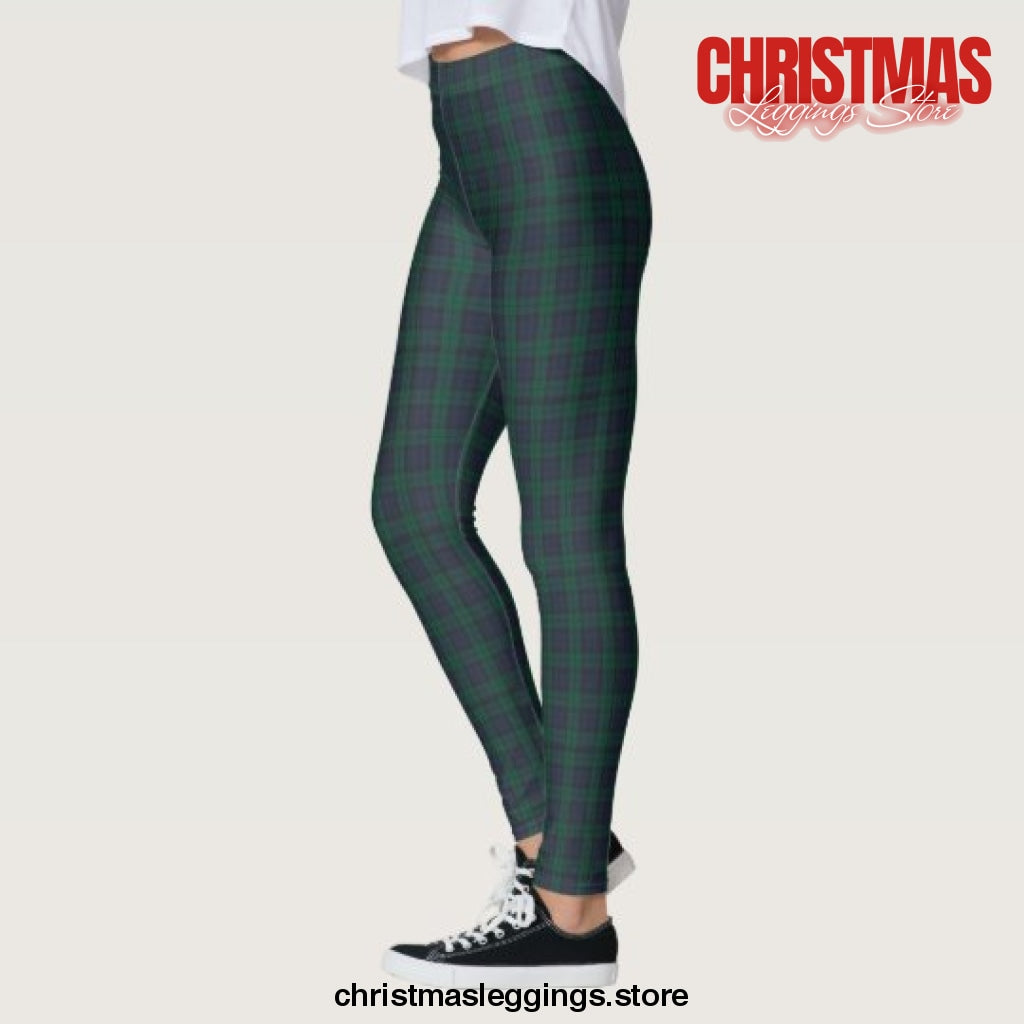 Green Plaid Tartan Yoga Christmas Holiday Running Christmas Leggings - Christmas Leggings Store CL0501