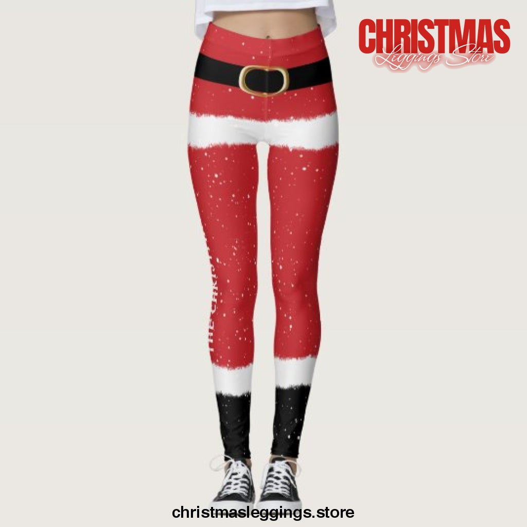 Le Leggings Santa Costume Cute Fun Christmas Leggings - Christmas Leggings Store CL0501