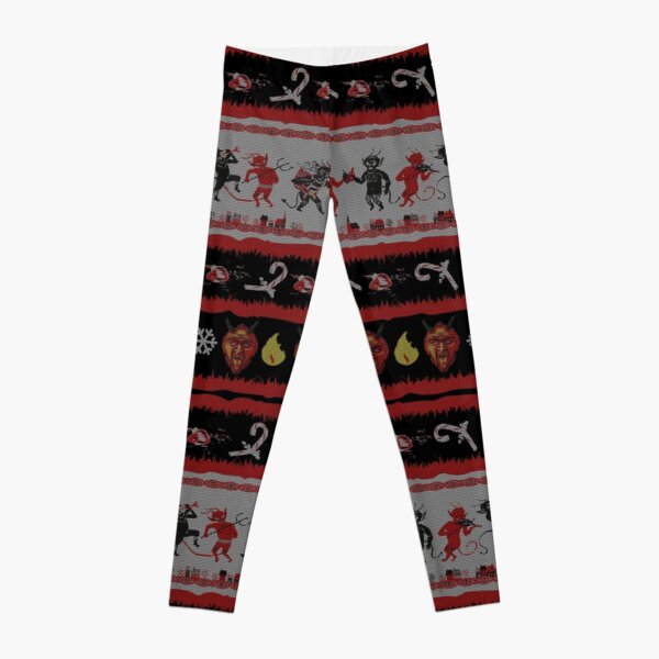 Krampus Christmas Gifts Presents The Krampus The Christmas Devil Having A Partying Krampus Ugly Christmas Sweater Leggings RB0601 product Offical Christmas Legging 3 Merch