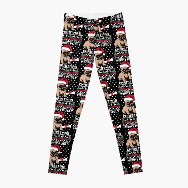 Merry Pugly Christmas Ugly Sweater  Leggings RB0601 product Offical Christmas Legging 3 Merch