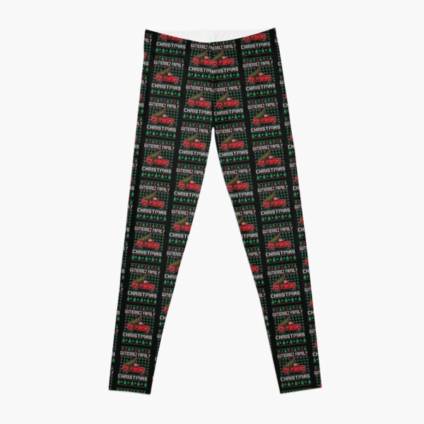 Gutierrez Family Ugly Christmas Sweater Red Truck Funny Xmas Leggings RB0601 product Offical Christmas Legging 3 Merch