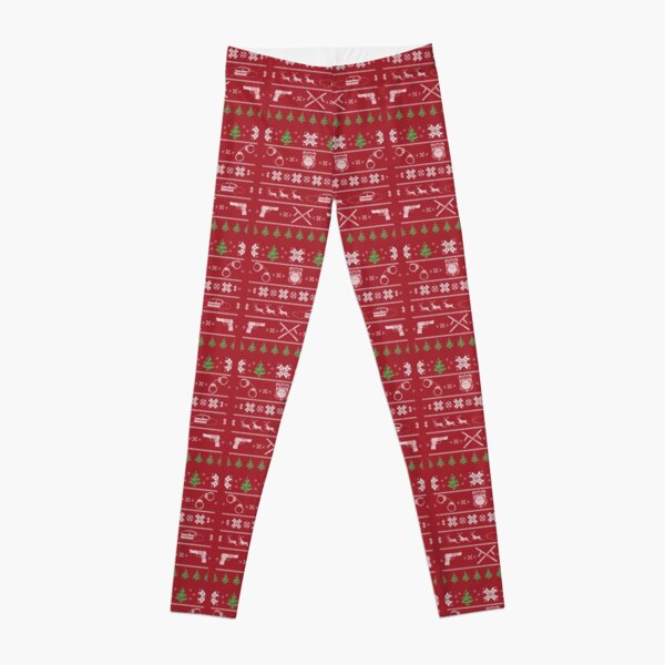 Ugly Christmas Sweater Funny Design Support Police Leggings RB0601 product Offical Christmas Legging 3 Merch