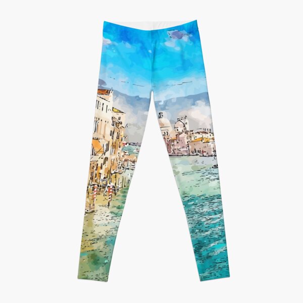 Venice Italy Watercolor Sketch Illustration Leggings RB0501 product Offical christmas legging 2 Merch
