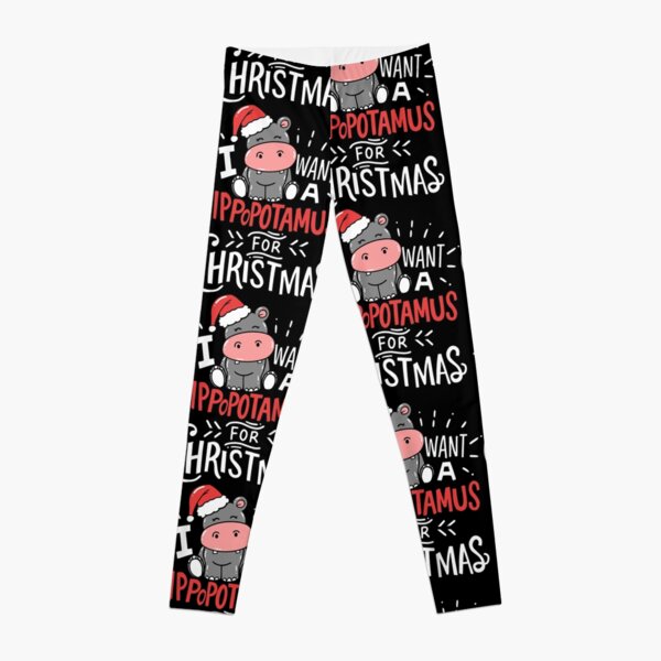 I Want Hippopotamus For Christmas Hippo Xmas Gift Leggings RB0501 product Offical christmas legging 2 Merch