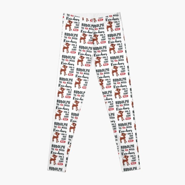 Classic Rudolph the Red Nosed Reindeer Typography © GraphicLoveShop Leggings RB0501 product Offical christmas legging 2 Merch