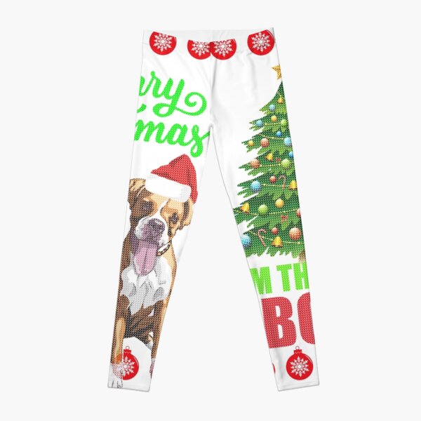 Merry Christmas From Boxer Dog Ugly Sweater T Shirt Leggings RB0601 product Offical Christmas Legging 3 Merch
