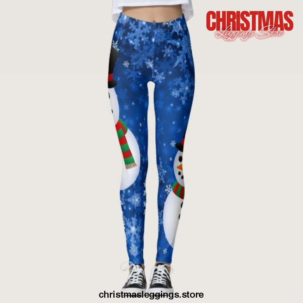 Let It Snowman Pants Christmas Leggings - Christmas Leggings Store CL0501