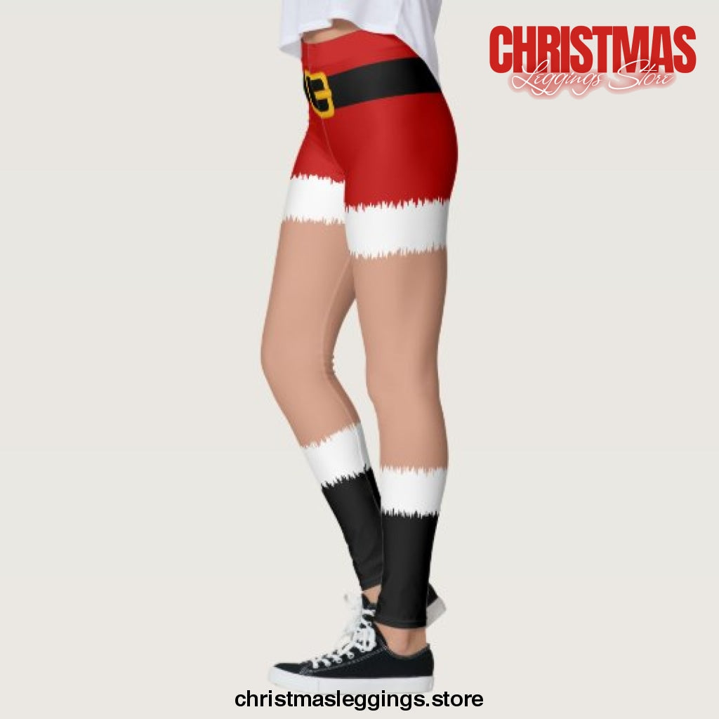 Santa Claus Costume Christmas Legging - Christmas Leggings Store CL0501
