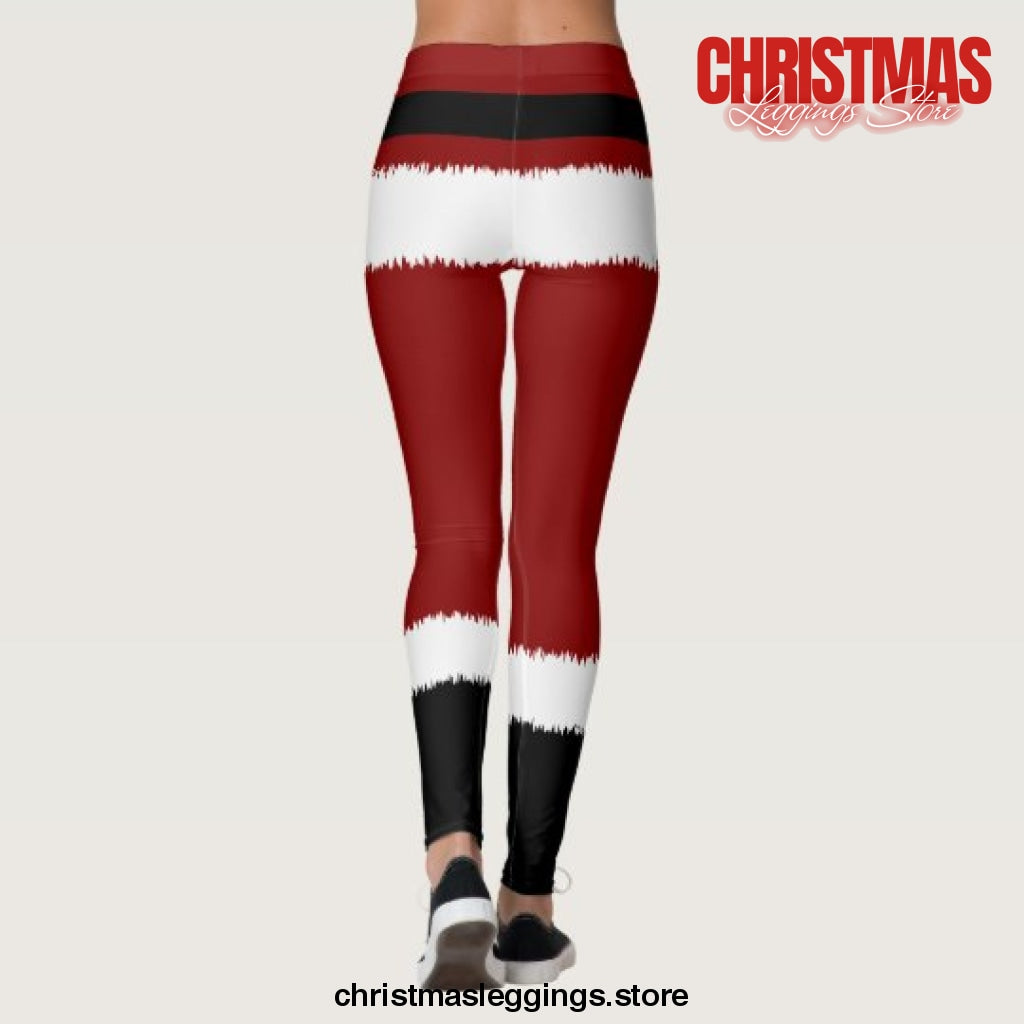 Santa Claus Costume Christmas Leggings - Christmas Leggings Store CL0501