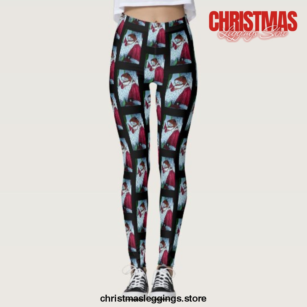 Santa Mouse Christmas Leggings - Christmas Leggings Store CL0501