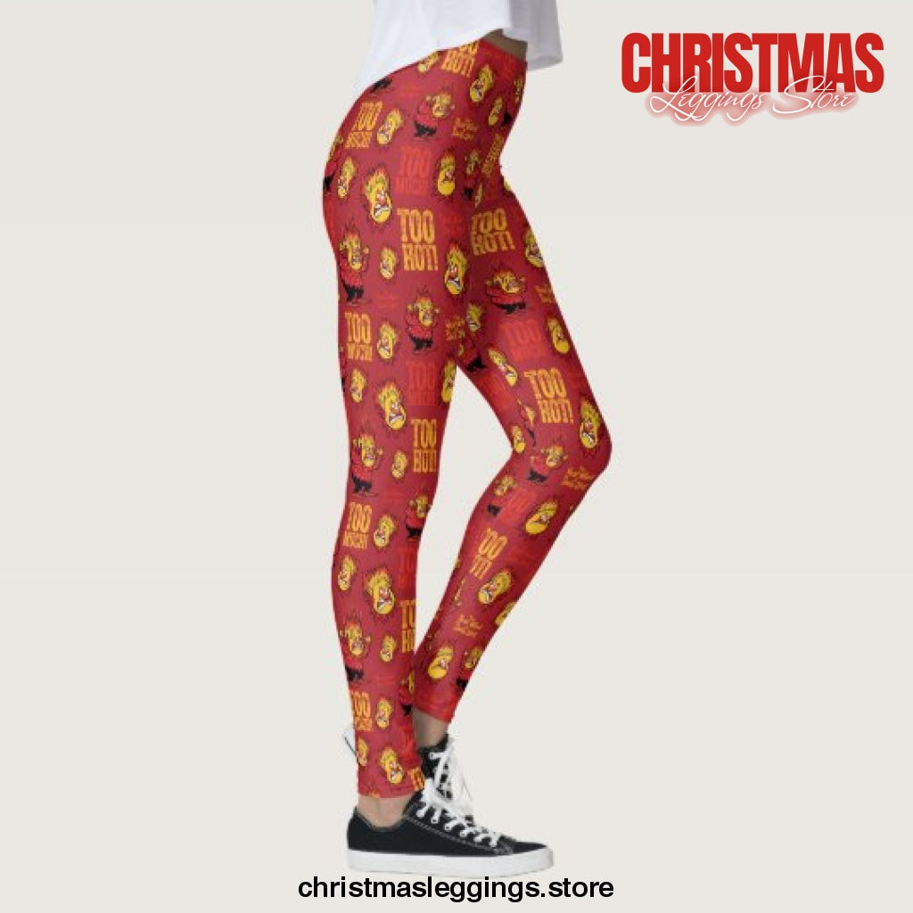 The Year Without A Santa Clause Heat Miser Pattern Christmas Leggings - Christmas Leggings Store CL0501