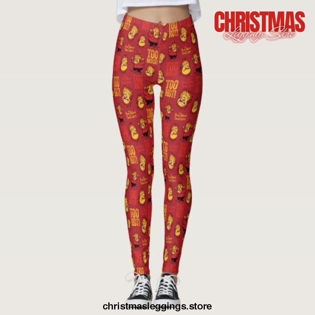The Year Without A Santa Clause Heat Miser Pattern Christmas Leggings - Christmas Leggings Store CL0501