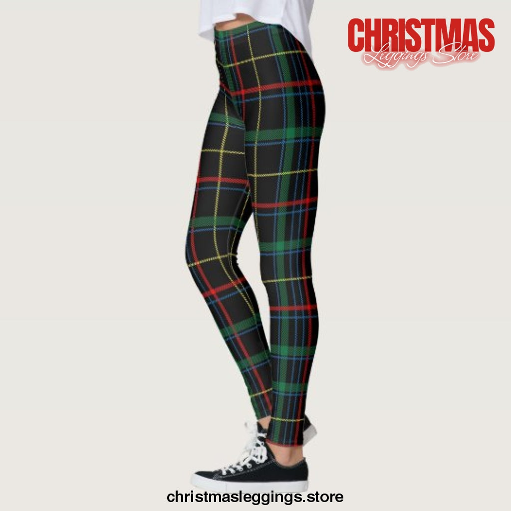 Whimsical Believe on Christmas Plaid Christmas Leggings - Christmas Leggings Store CL0501